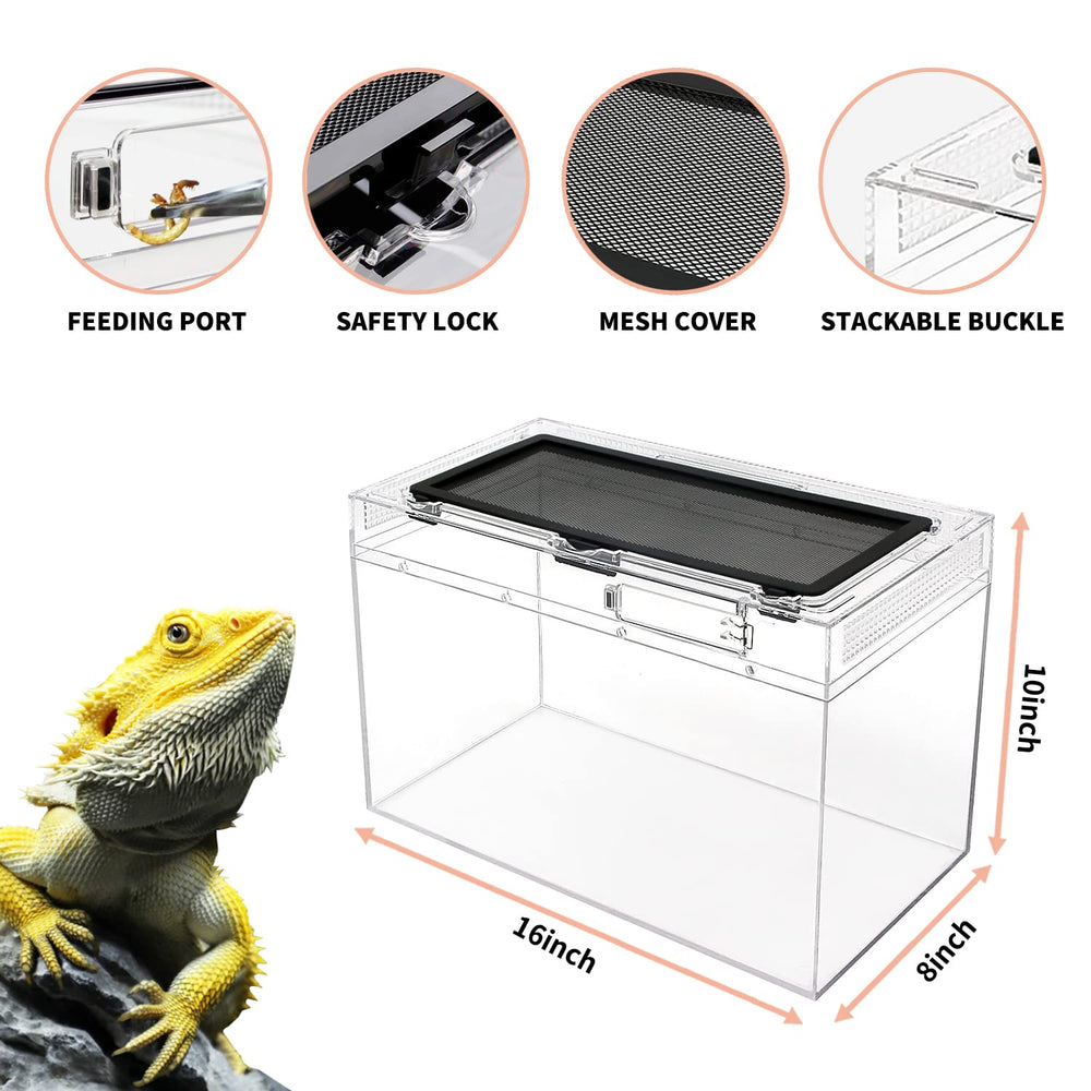 Puerto de alimentación magnético de Reptile Growth con doble seguridad para alimentación controlada.