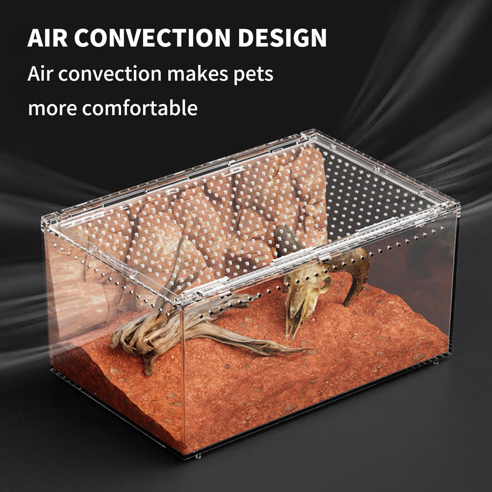 Reptile Growth: diseño apilable para optimizar espacio.