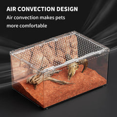 Reptile Growth: diseño apilable para optimizar espacio.