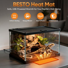 Superficie de calor para terrario de 8x8 pulgadas, almohadilla para reptiles.