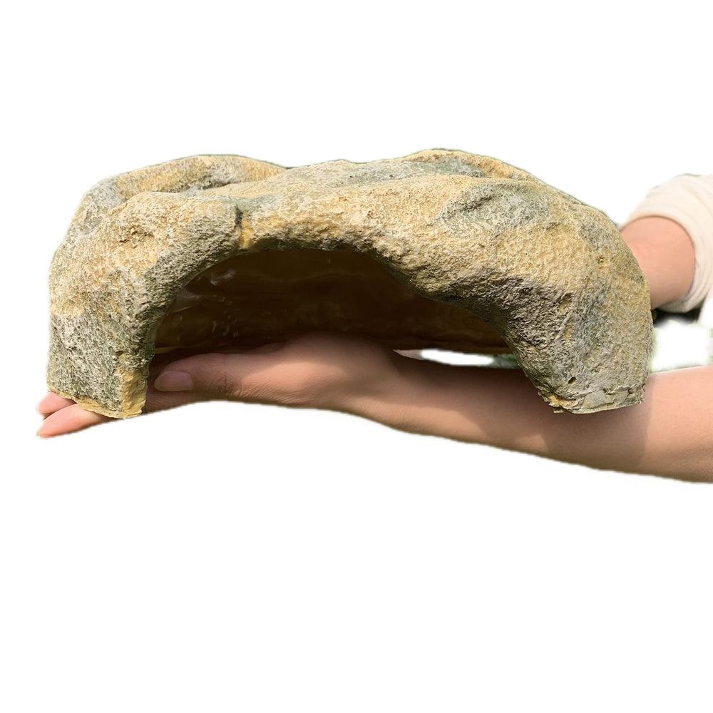 Cueva de reptil de resina extragrande para refugio seguro y cómodo.