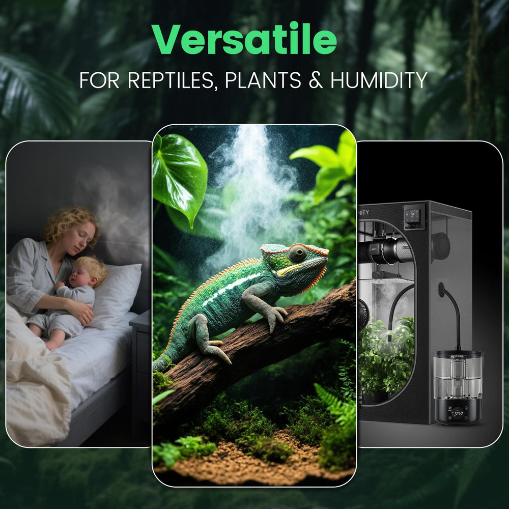 REPTITRIP humidificador con control remoto facilita ajustes desde el sofá