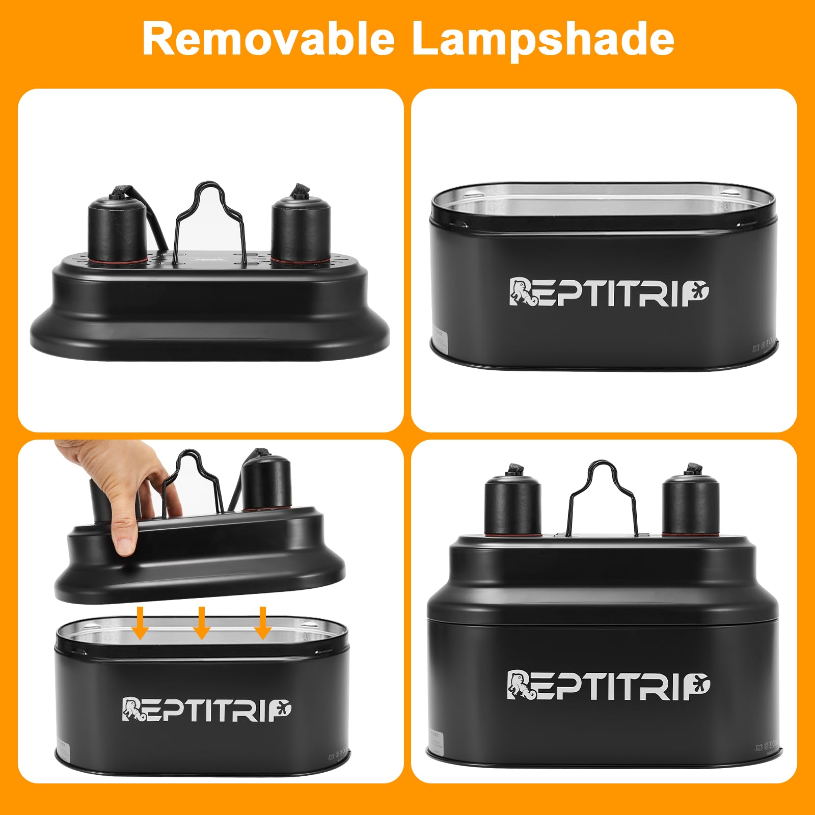 REPTITRIP soporta bombillas de hasta 160 W para terrarios.