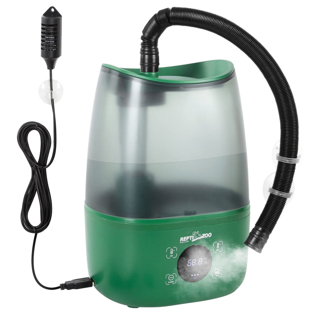 Humidificador REPTIZOO para reptiles con tanque de 4L, ideal para terrarios.