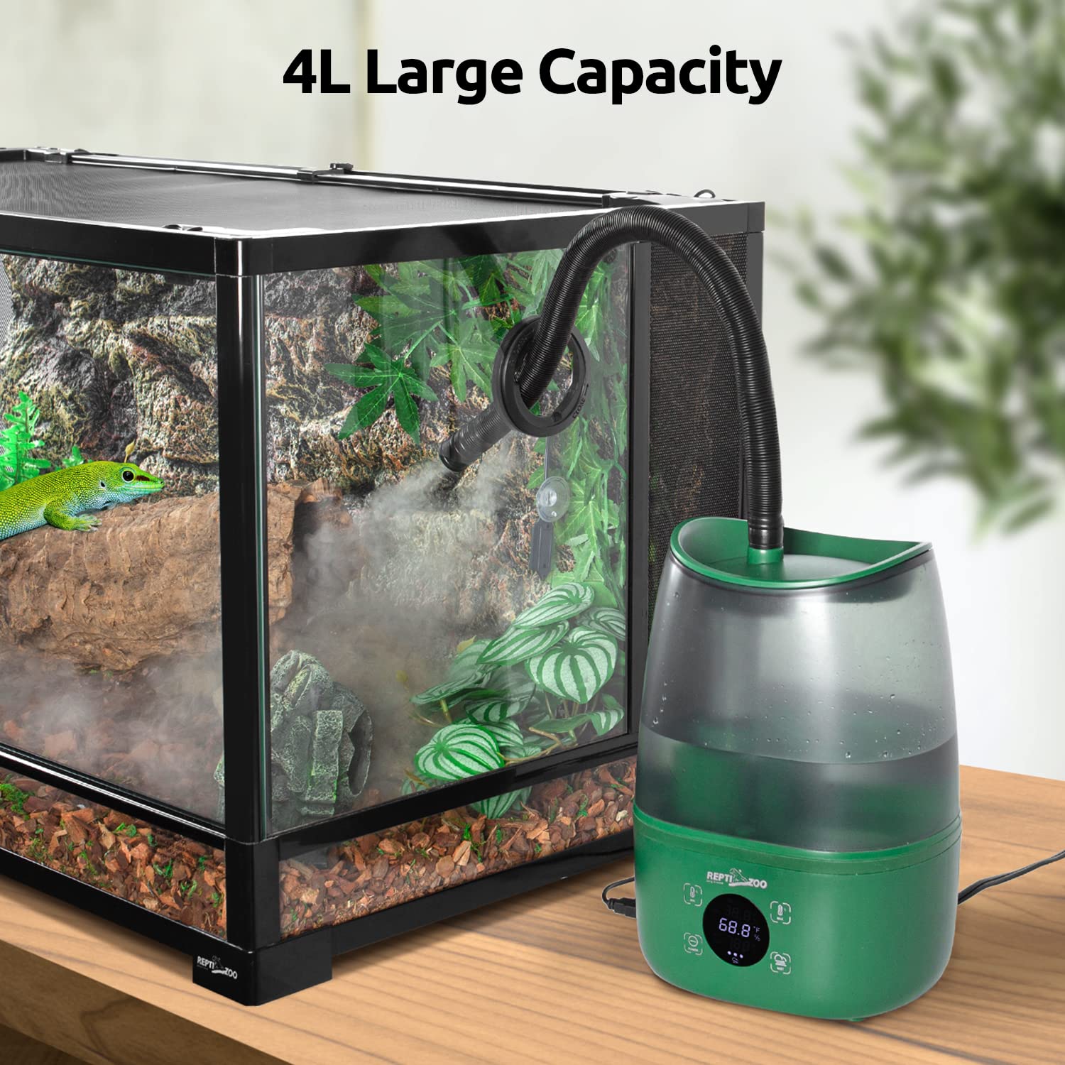 Sujeción con ventosa para fijar el tubo dentro del terrario REPTIZOO.