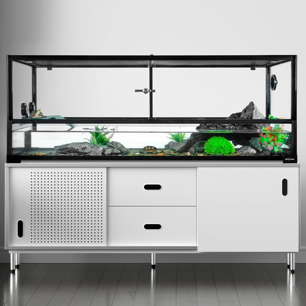 REPTIZOO tanque tortugas 67gal, montaje sencillo para instalación rápida.