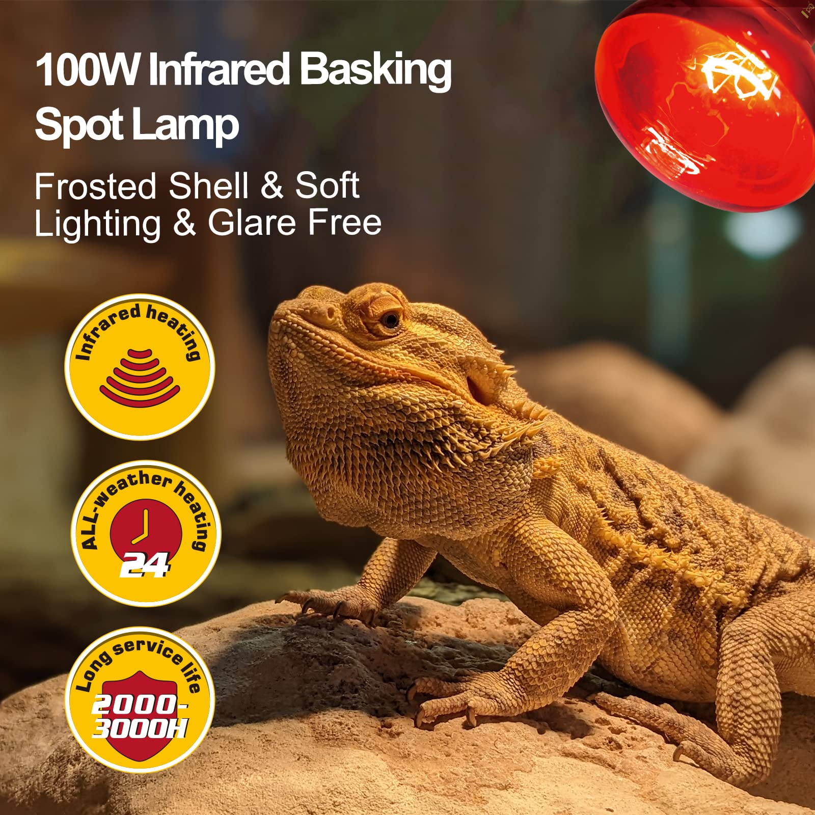 REPTI ZOO iluminación de día para terrario, promueve cambios de luz naturales.