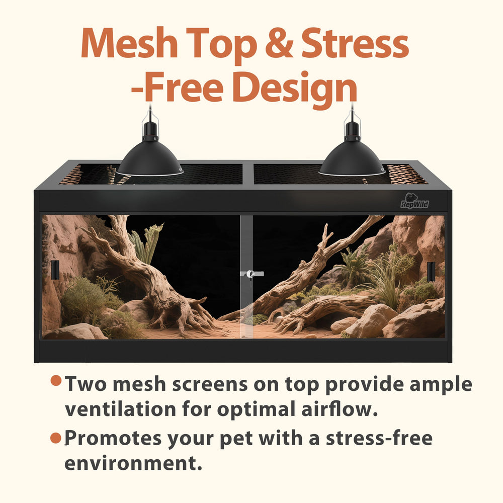 REPWILD 4x2x2 enclosure top ventilation showing airflow for healthy habitats