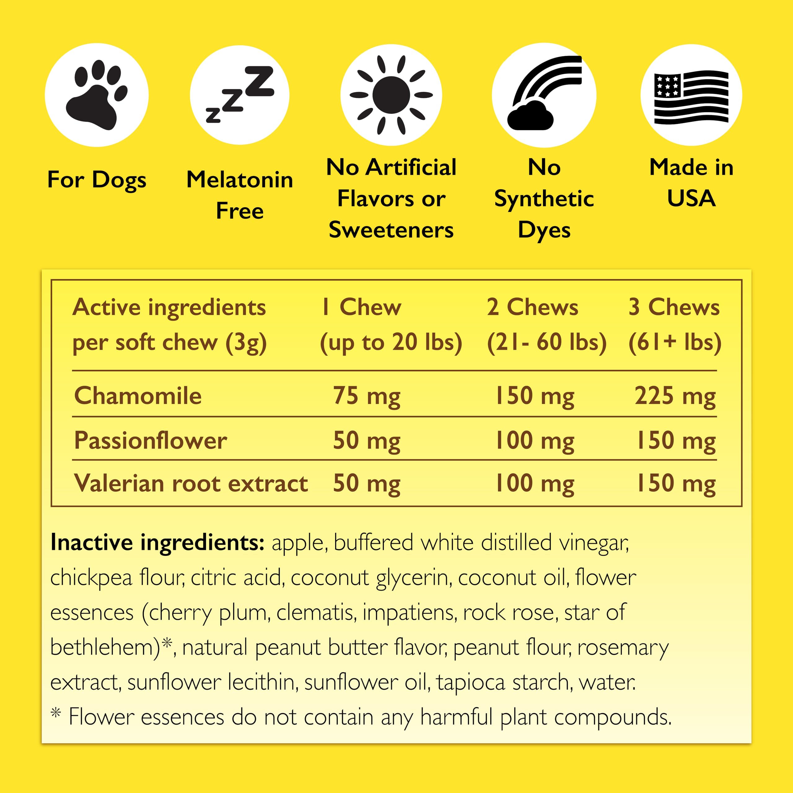 RESCUE Pet Chews sabor manzana camomila para perros
