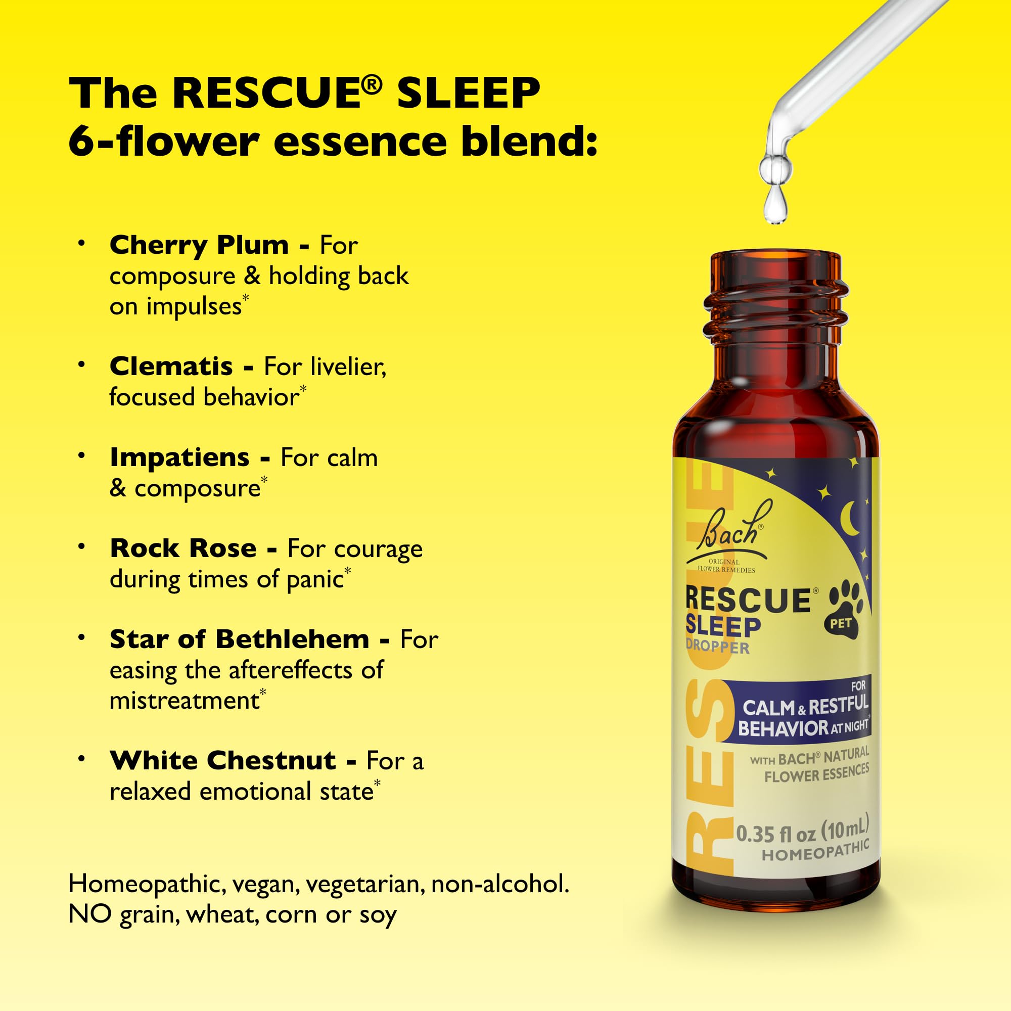Perro relajado tras usar Rescue Pet Sleep Dropper.