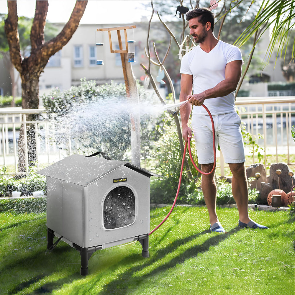Rest-Eazzzy casa gato tejido resistente ultravioleta: duradera para uso al aire libre.