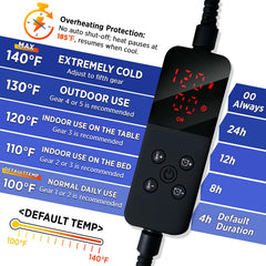 Rest-Eazzzy control de 5 niveles de temperatura para adaptar el calor.