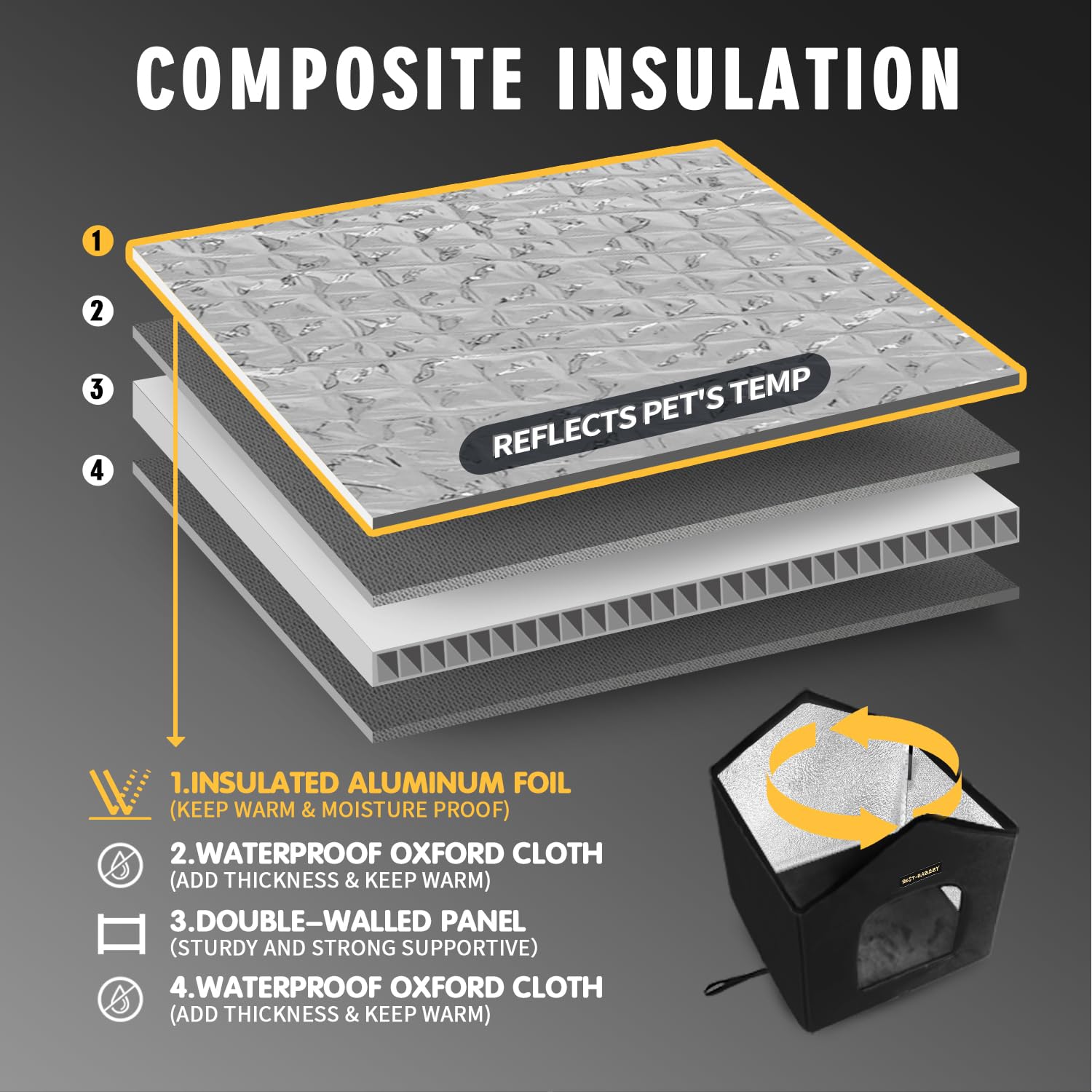 Rest-Eazzzy techo impermeable protege contra la lluvia