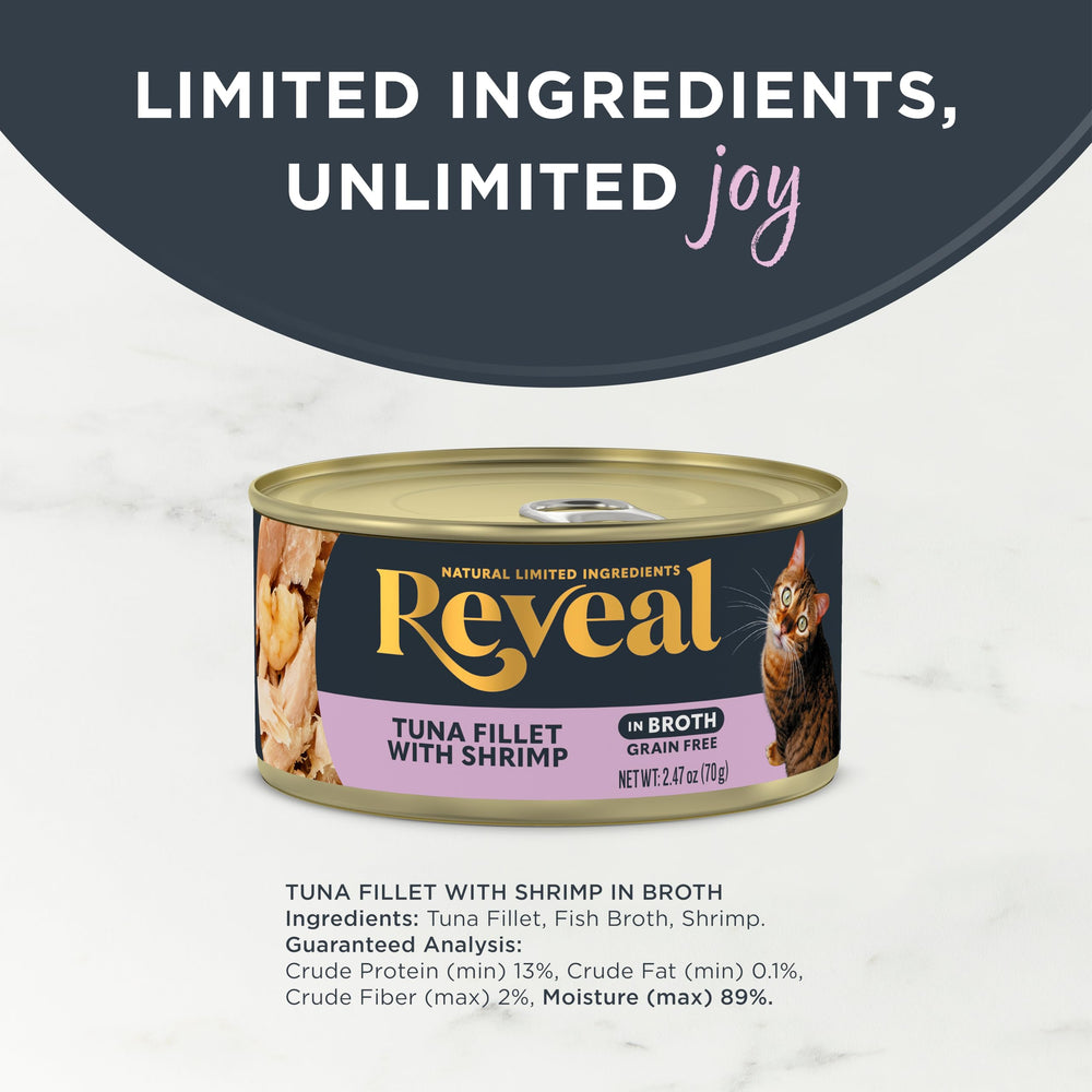 Reveal Gato: proteína real primero para una comida sabrosa y equilibrada.