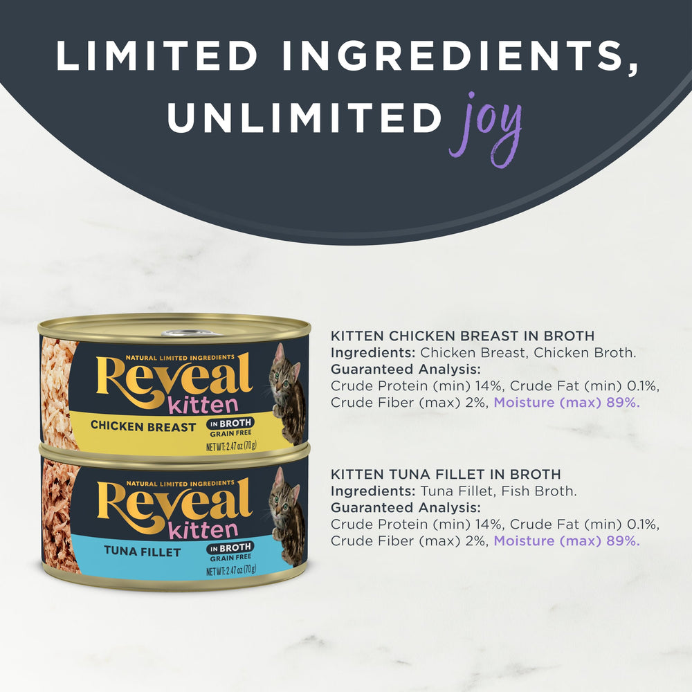 Reveal lata gatitos variedad sabores y texturas para comer.