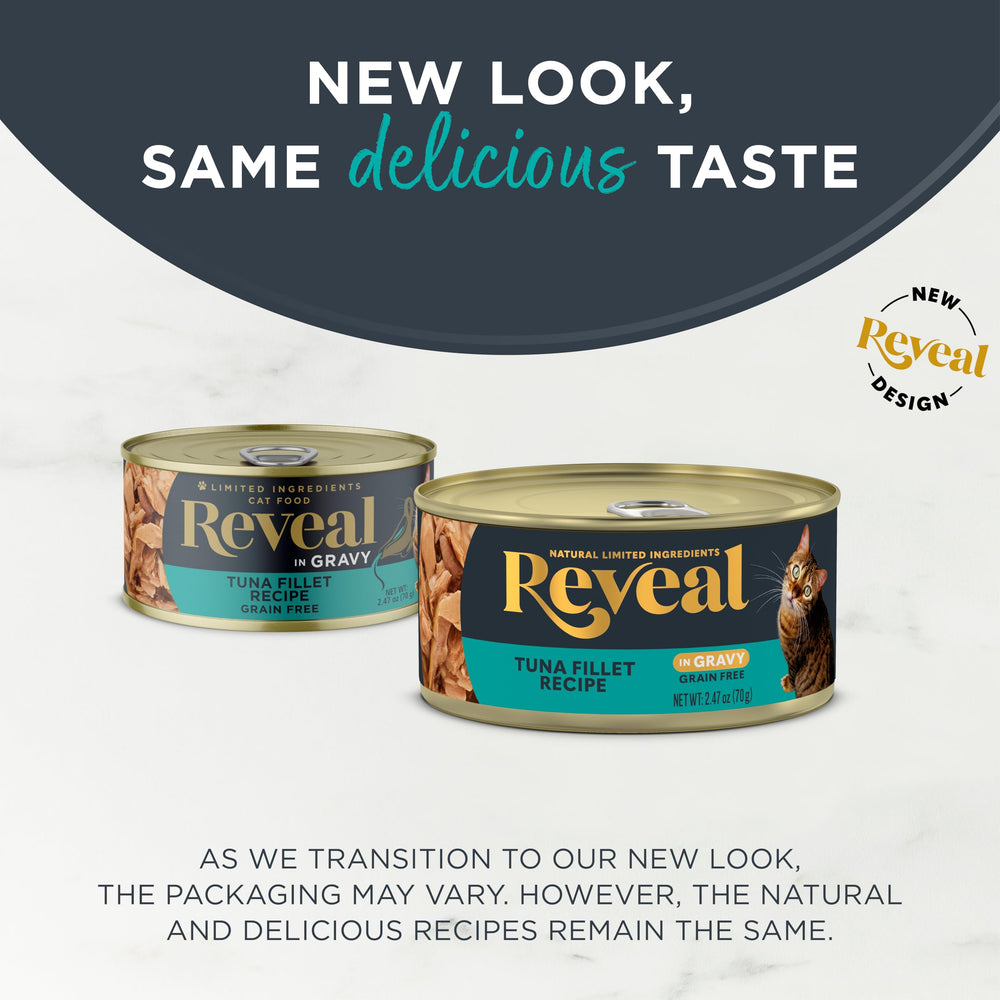 Reveal: proteína principal de alta calidad en cada porción húmeda, deliciosa y natural.