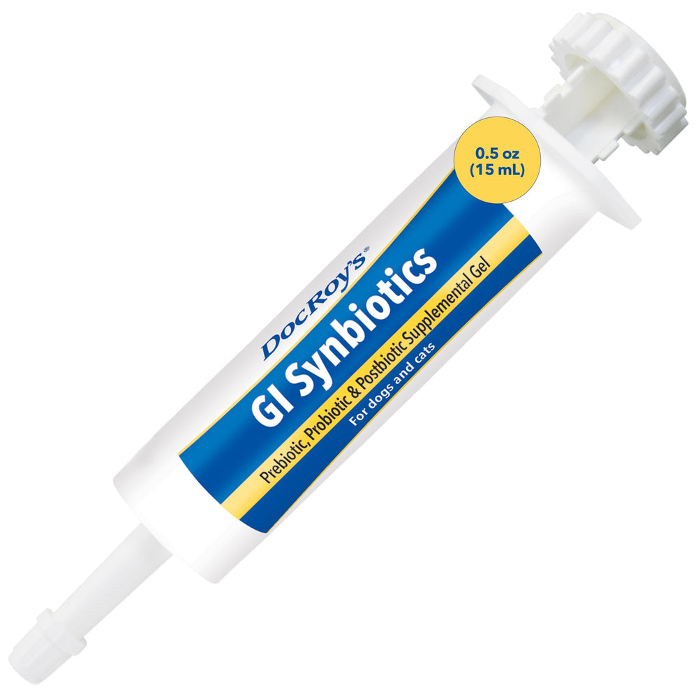Doc Roy’s gel oral probiótico y prebiótico para mantener equilibrio intestinal.