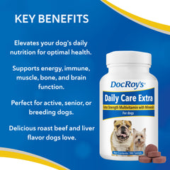 Doc Roy's Daily Care Extra: etiqueta con información de la fórmula