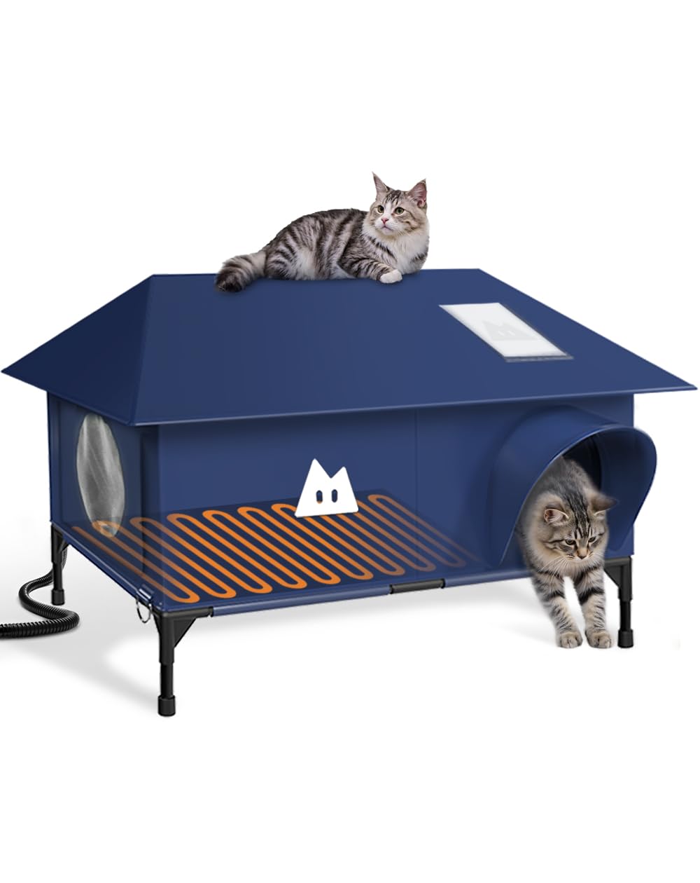 Rewarmle: casa-gato-caliente-frente refugio cálido para felinos exteriores