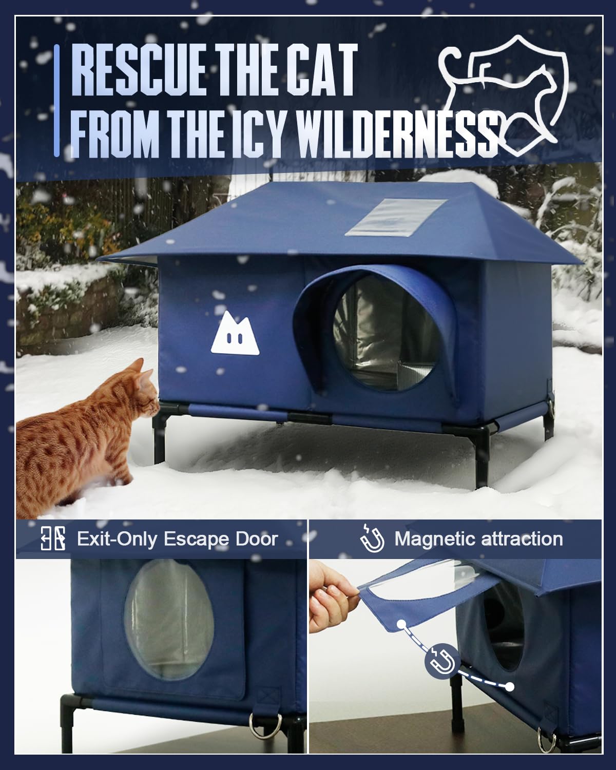Rewarmle: casa-gato-escape-seguridad puerta de escape para seguridad adicional