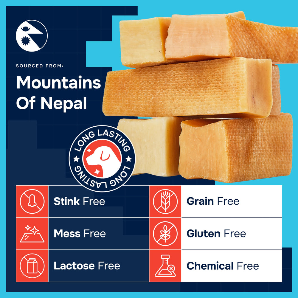 REXIPETS Yak Chews Himalaya para perros pequeños, seguro y sin lactosa para mordidas suaves