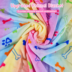 Manta Rezutan arcoiris-patas, color vibrante y confort para tu mascota.
