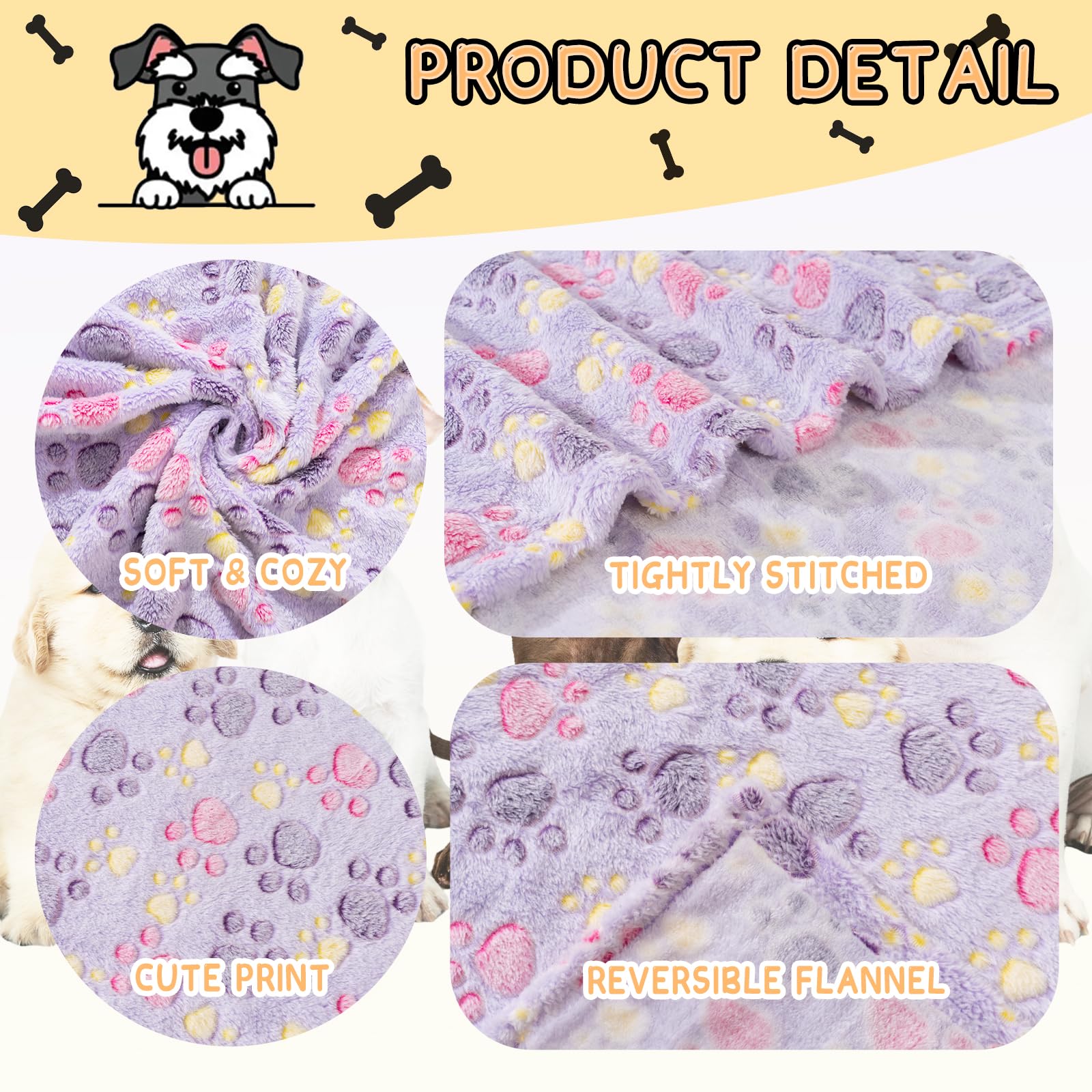 Manta Rezutan de felpa suave para perros, ideal para camas y transportines