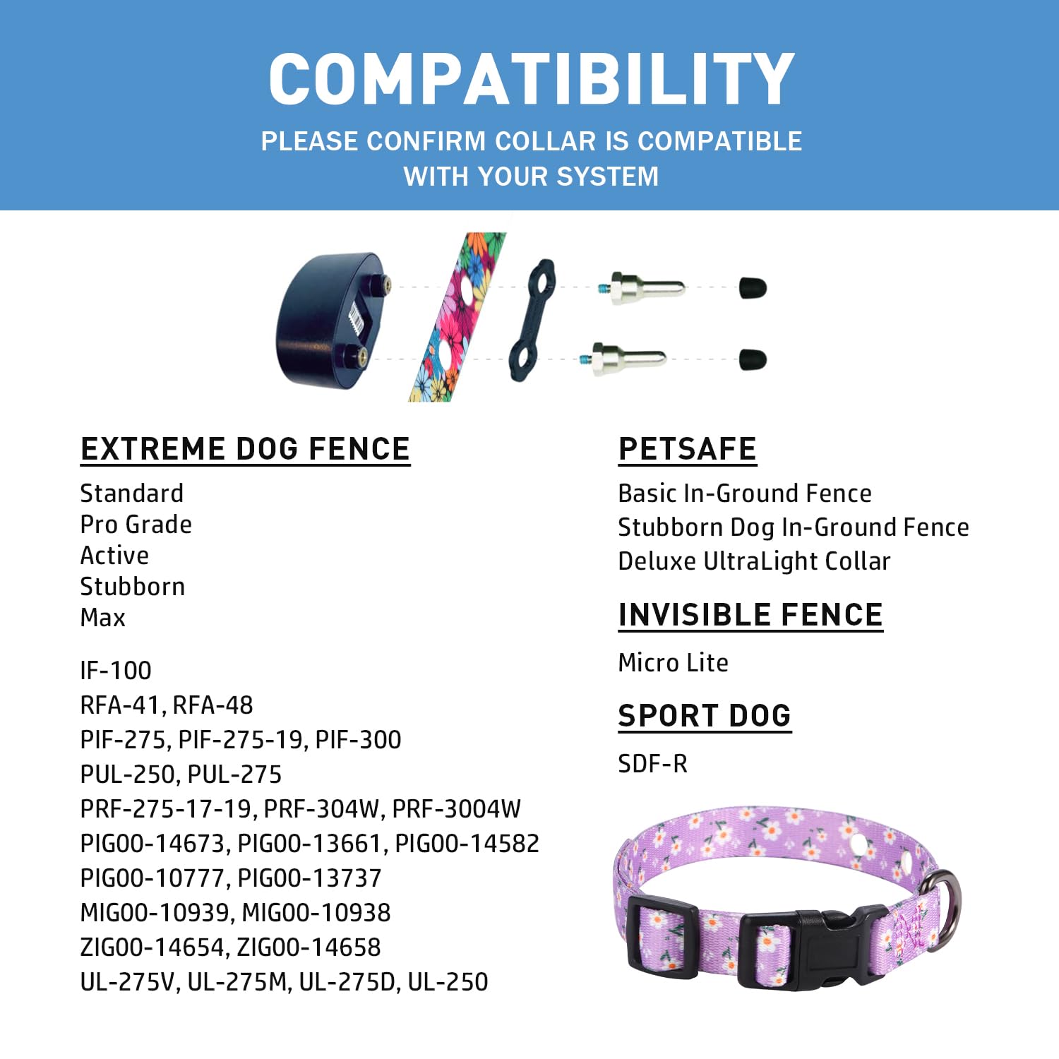 Rhea Rose compatibilidad amplia con receptores, ajuste 9-26 pulgadas