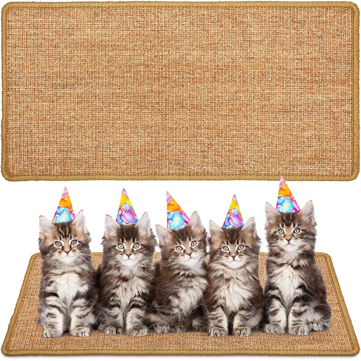 Riakrum almohadilla rasca sisal rectangular para gatos, protege muebles