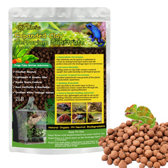 RiAre bolas de arcilla expandidas para terrario, sustrato ligero para drenaje eficiente.
