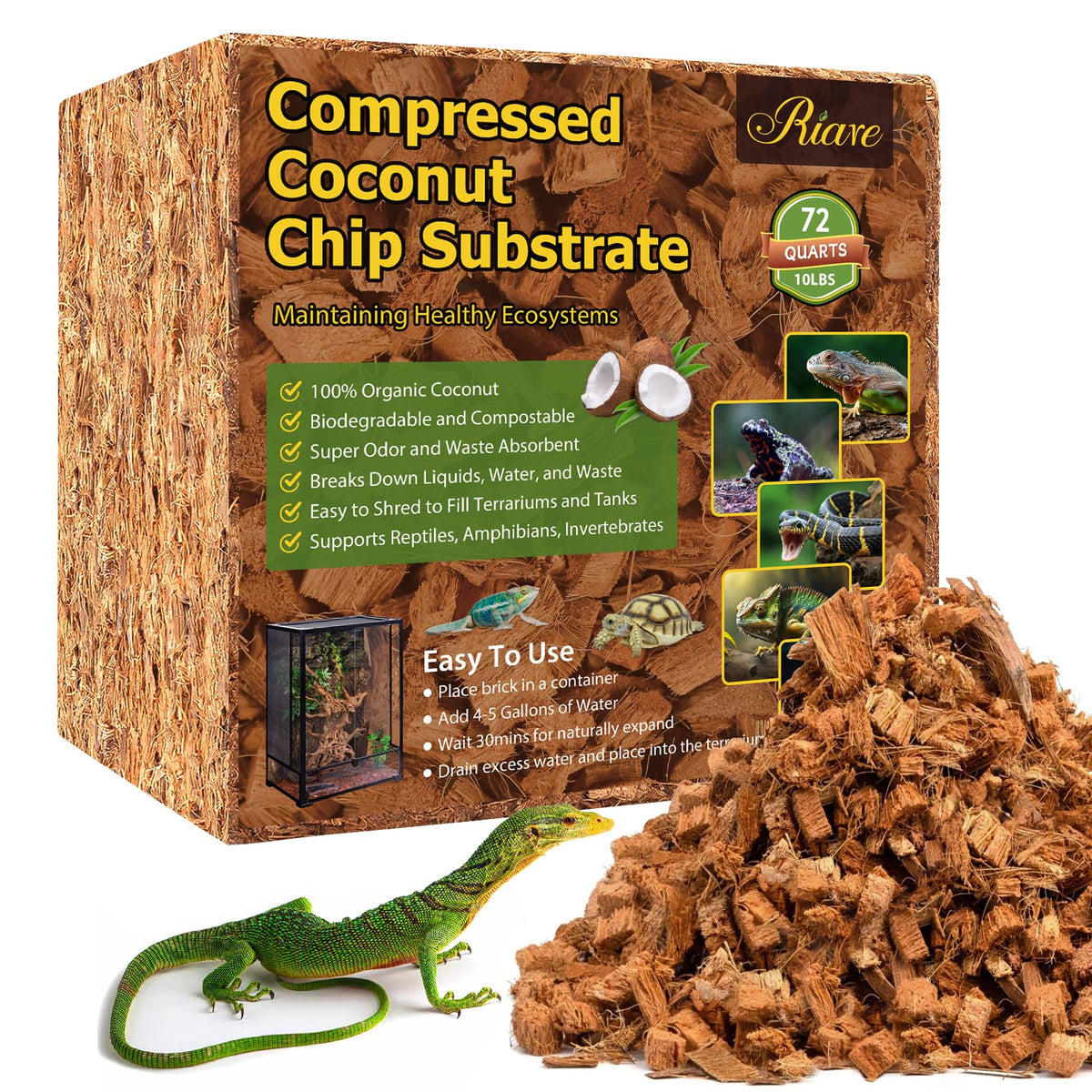 Riare Coco Chip: ladrillo de expansión para terrarios.