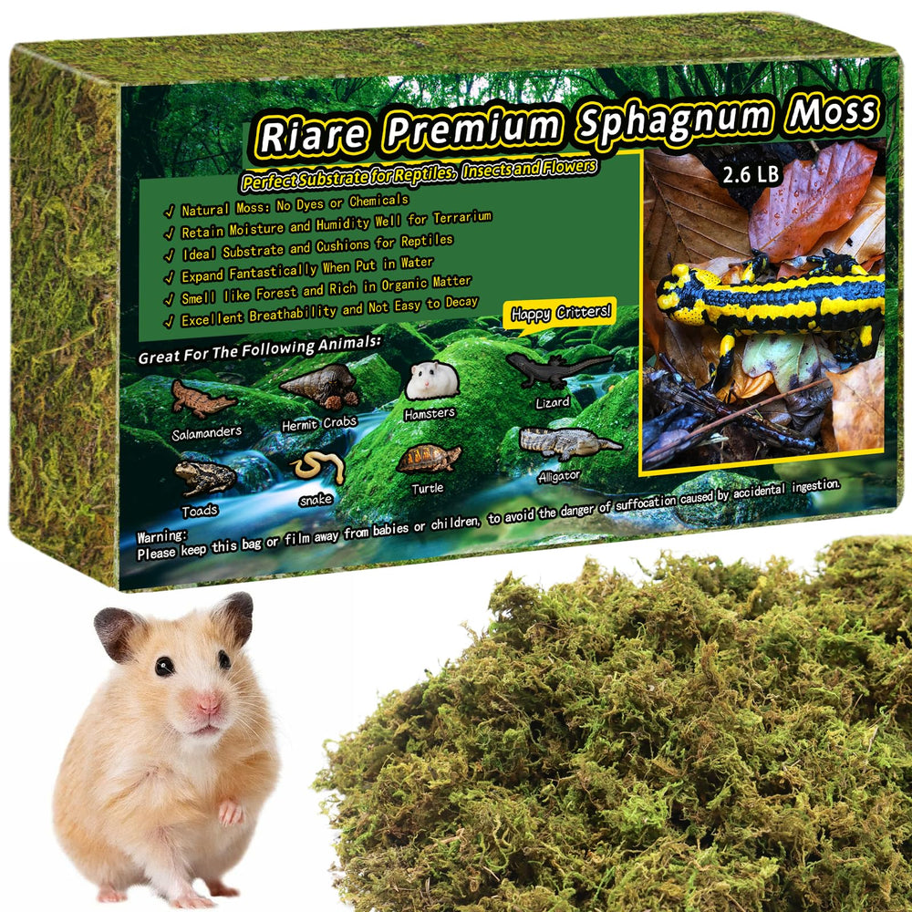 Riare musgo esfagno para terrario, listo para usar y regulador de humedad.
