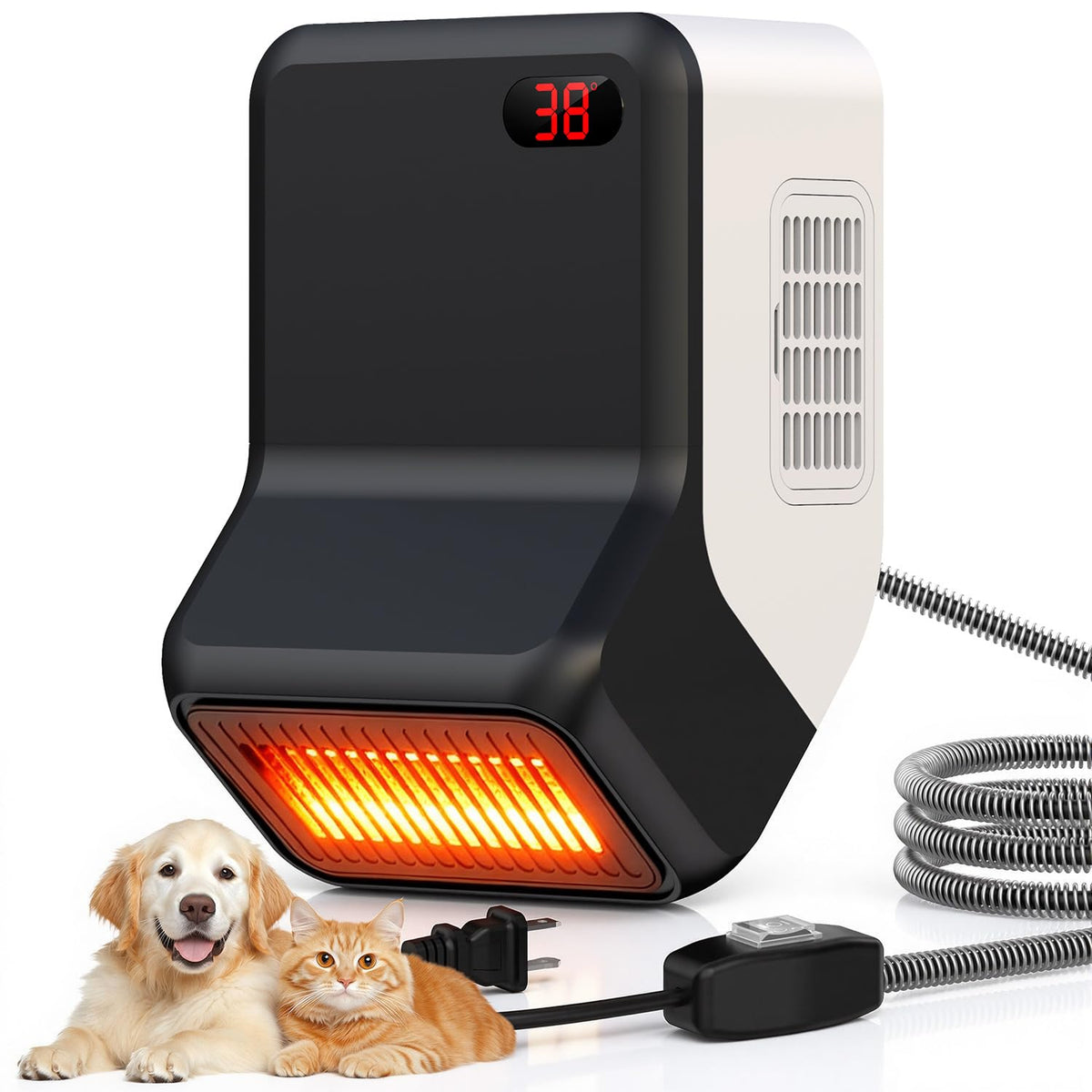 Calentador Ribgwo para caseta de perro con calor rápido.