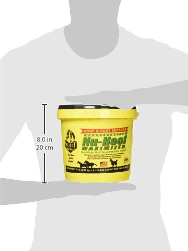 Envase de 5 libras de Nu-Hoof Maximizer, útil para el cuidado de cascos.