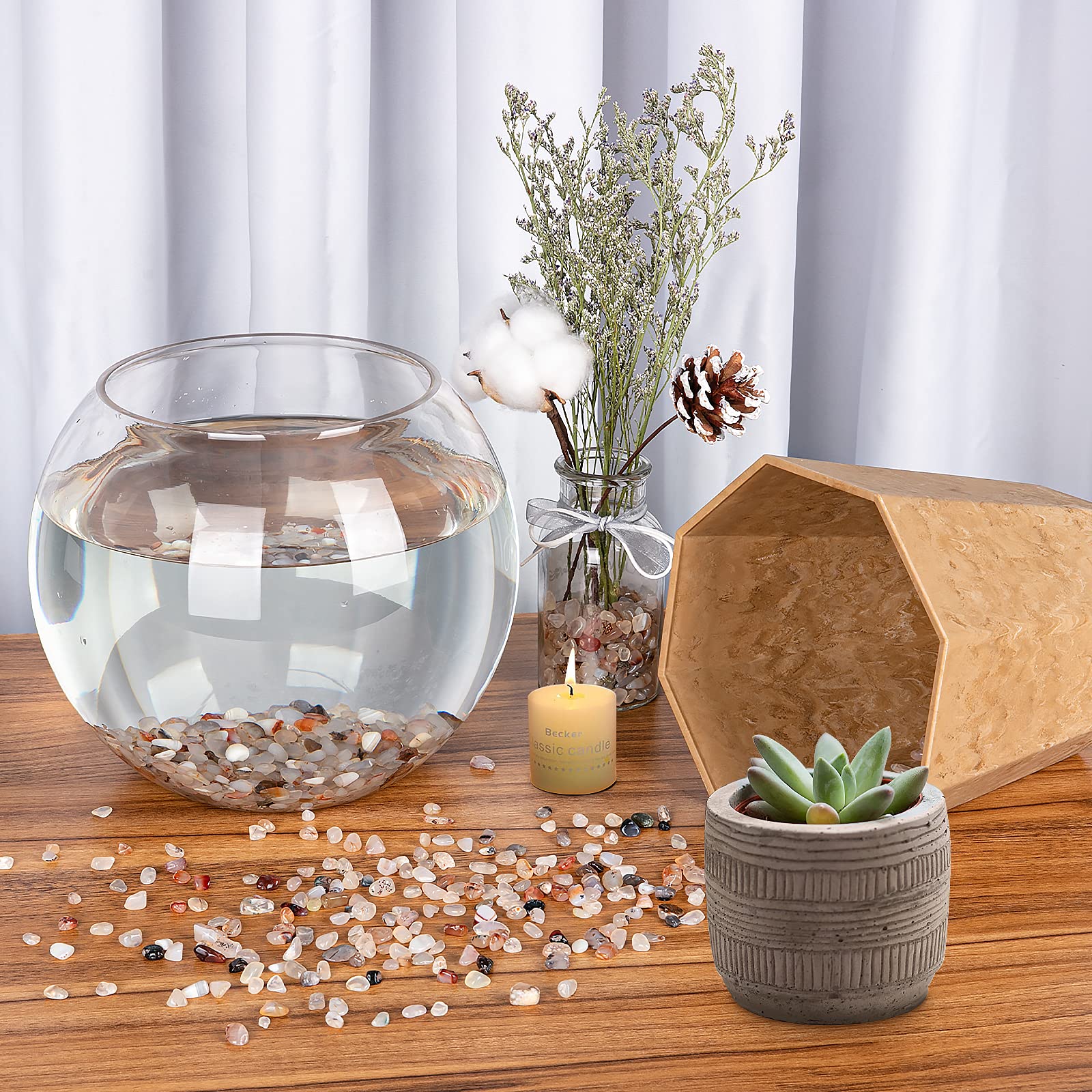 Piedras claras RIFNY para fuentes y estanques, efecto luminoso