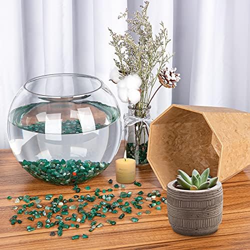 RIFNY piedras decorativas para manualidades, acabado verde pulido