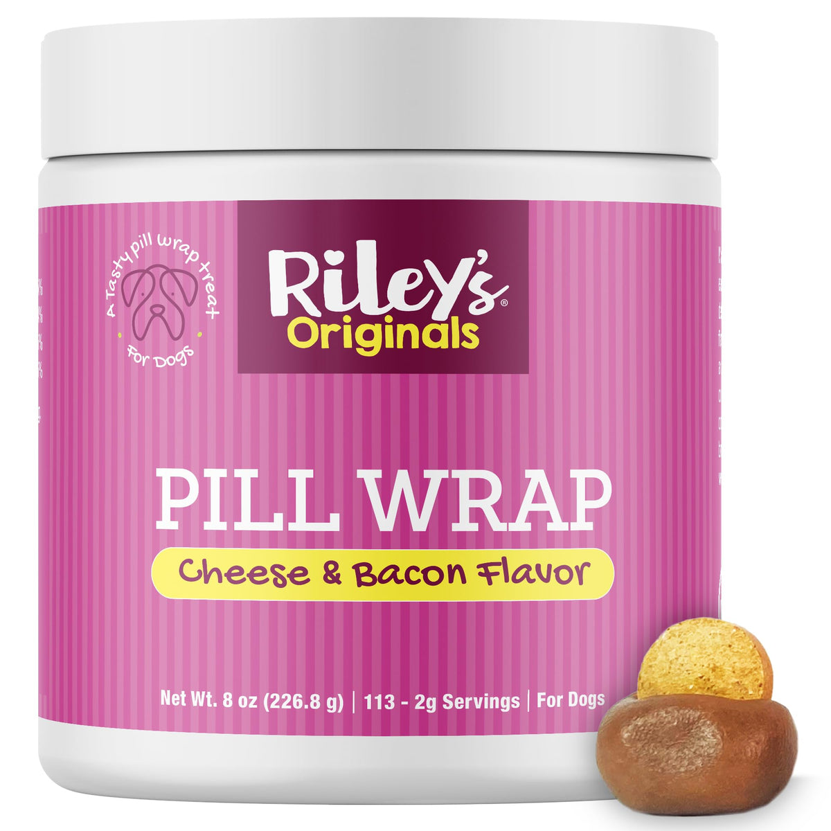 Riley's pasta cubridora para pastillas de perros, oculta sabor y facilita la medicación.