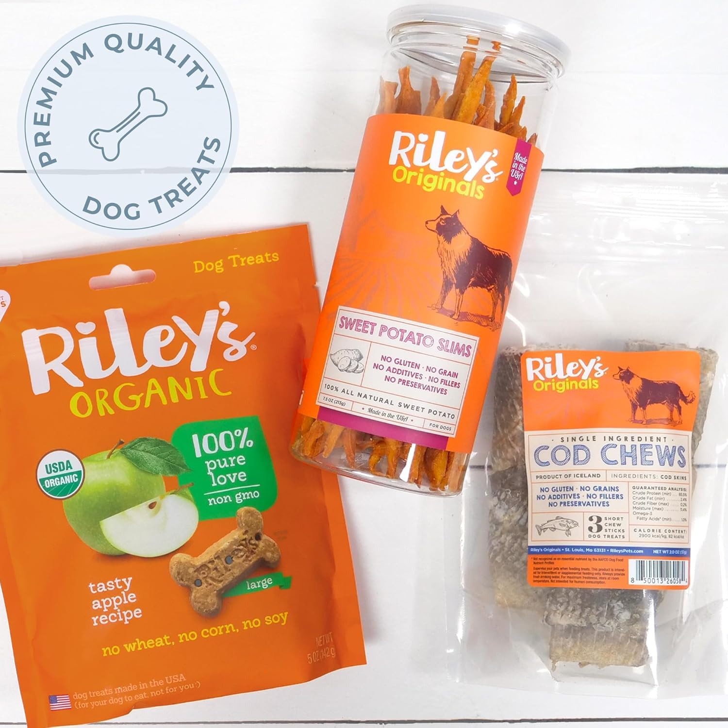 Riley's Slims snack portátil para paseos y viajes.