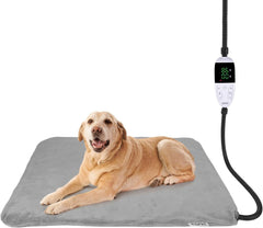 Ringo almohadilla calor para perro grande 32x20 con funda de felpa, comodidad duradera.