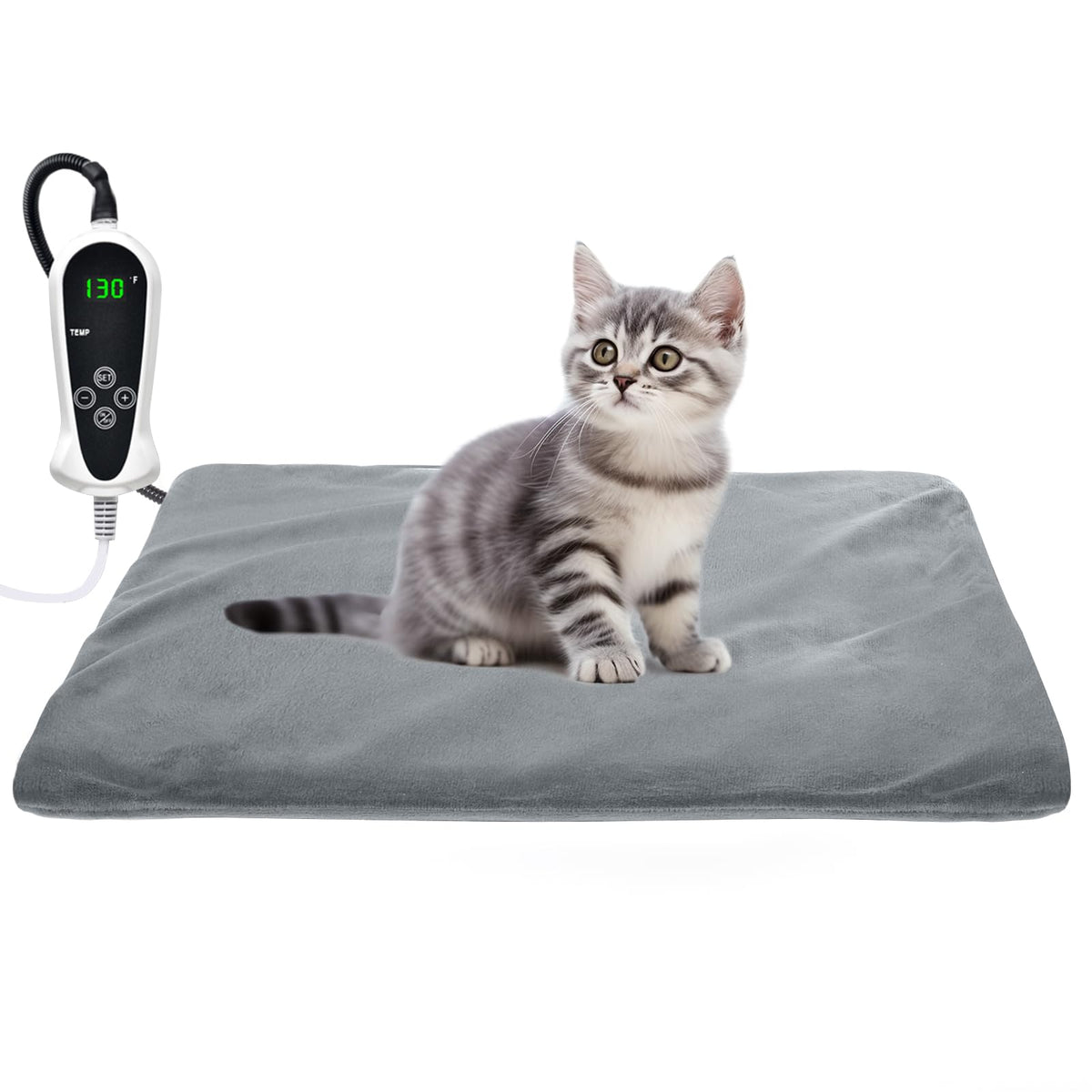 Riogoo almohadilla de calor para mascotas, tamaño 17.5x14, cómodo calor suave