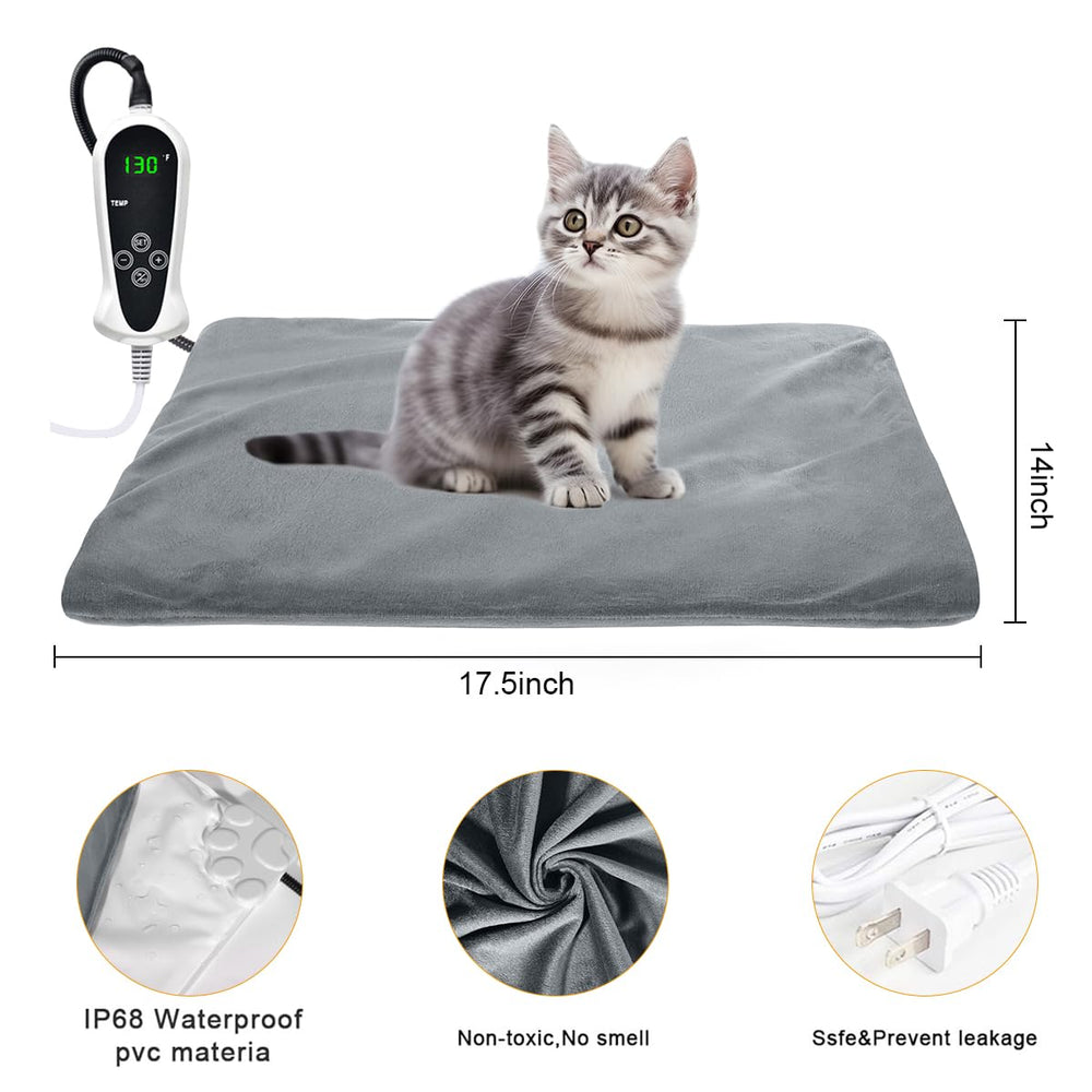 Riogoo almohadilla de calor con tela Oxford floral para mascota