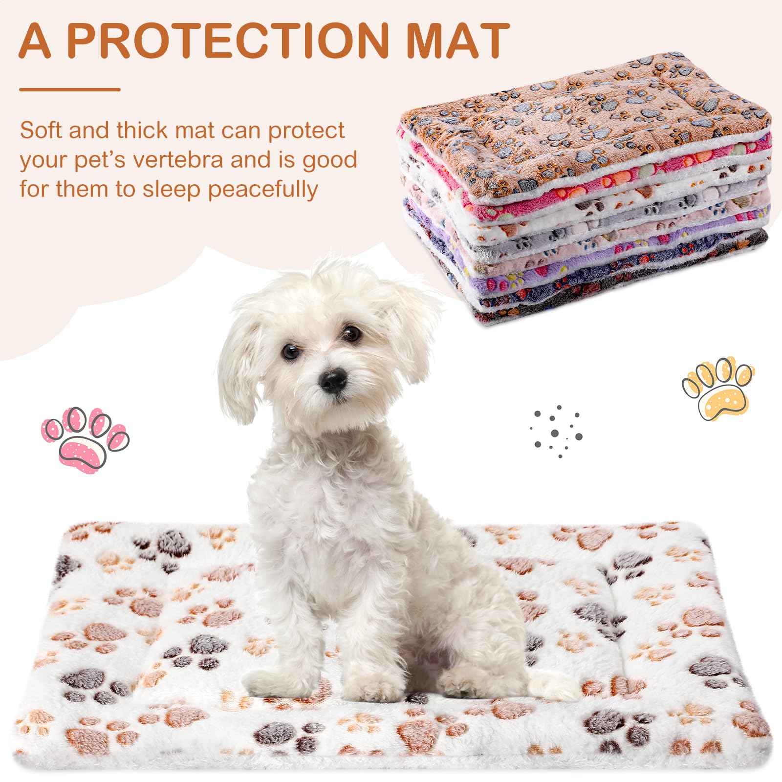 Ripeng manta con huellas adorables para peluditos