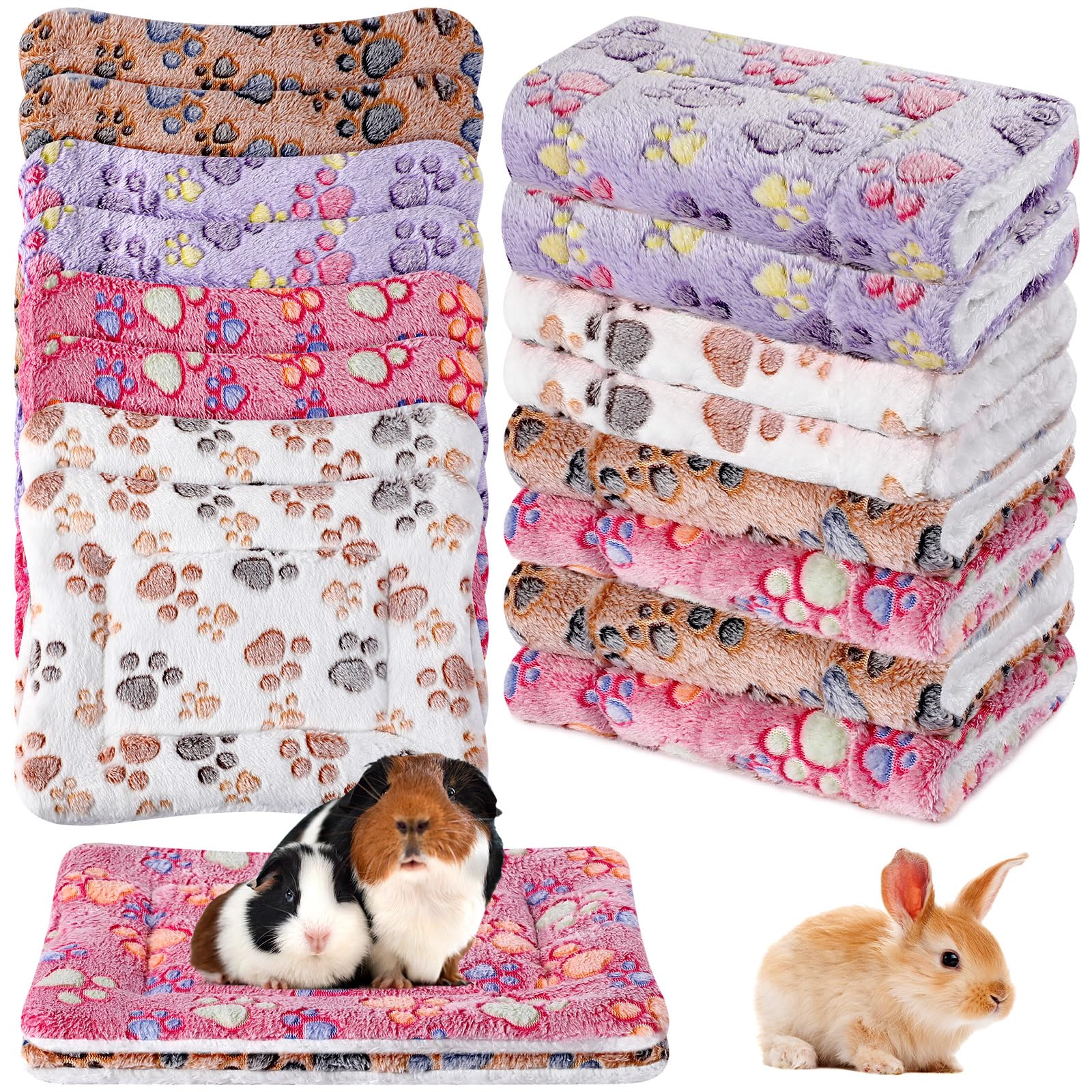 Ripeng manta de felpa para mascotas, 8 piezas, suave y lavable, ideal para jaula