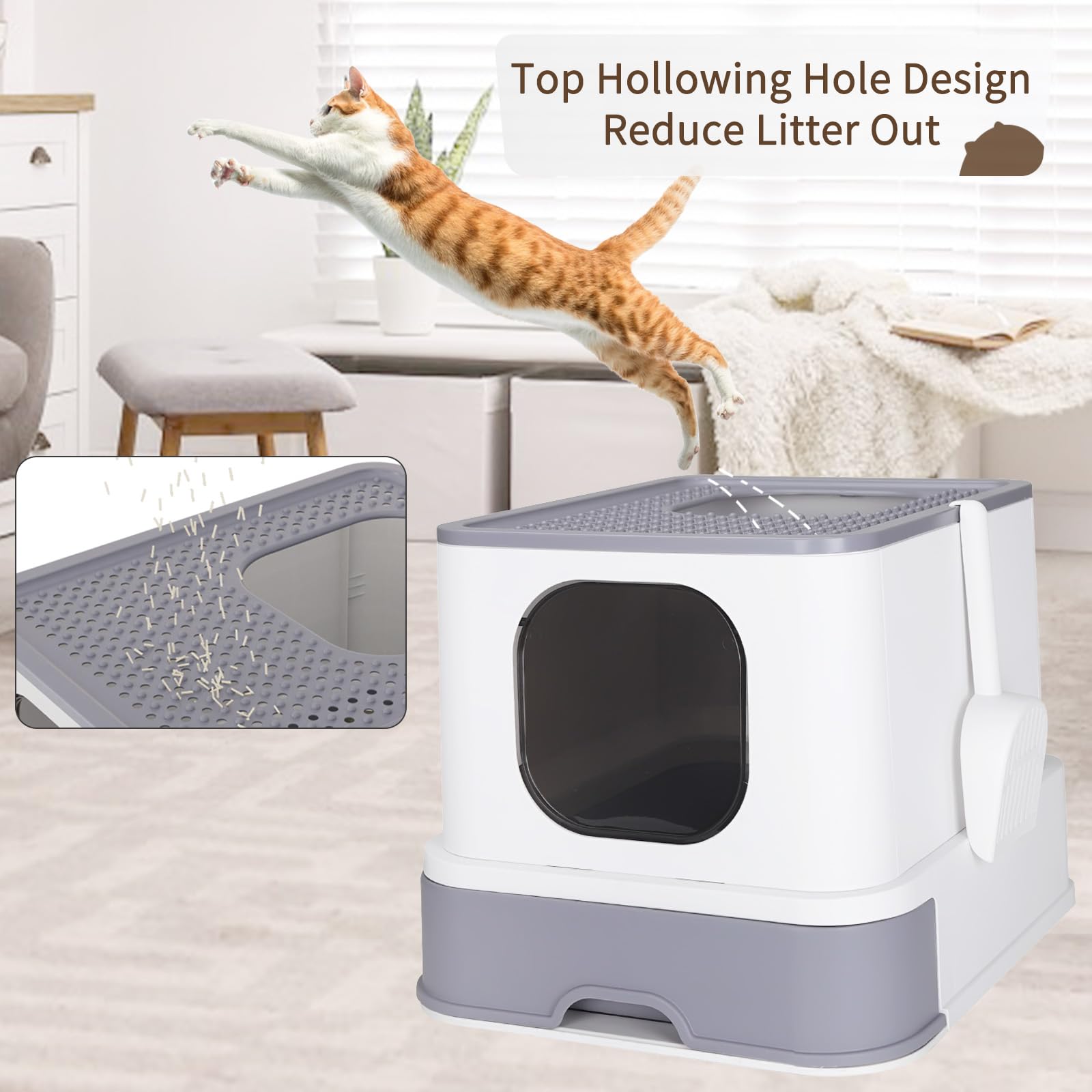RIZZARI arenero-gato-uso-interior: diseñado para uso interior con fácil mantenimiento.