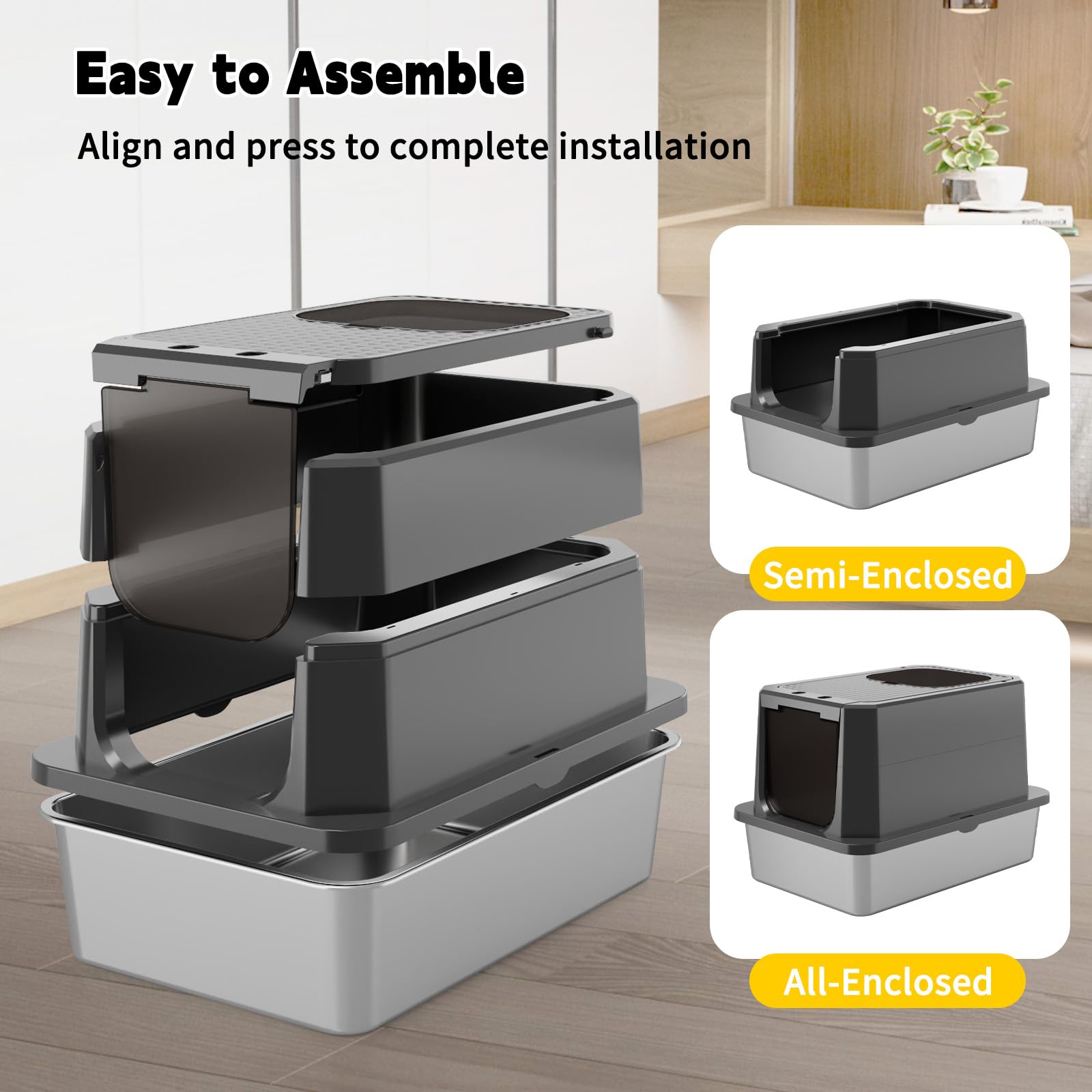 RIZZARI caja con doble entrada para gatos curiosos y uso flexible.