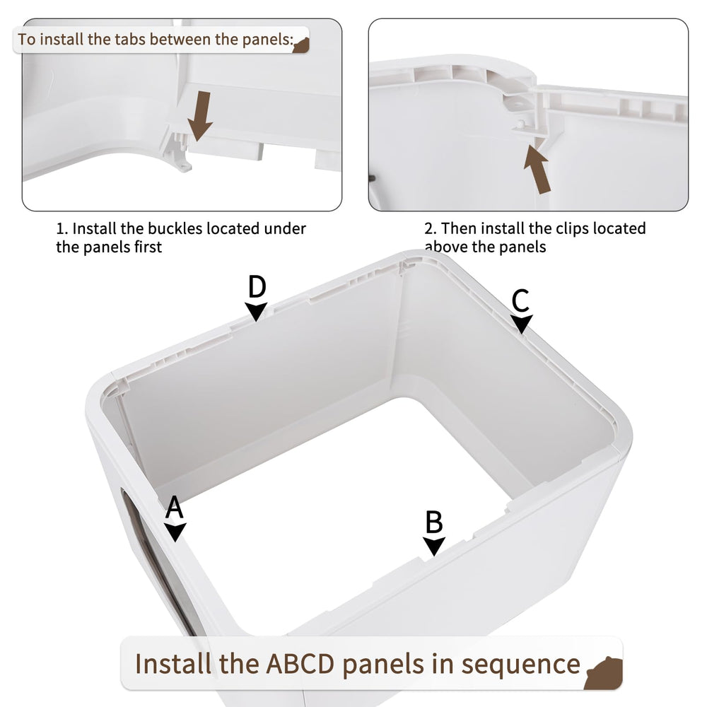 Caja de arena con dos puertas para mayor comodidad.