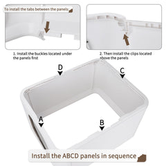 Caja de arena con dos puertas para mayor comodidad.