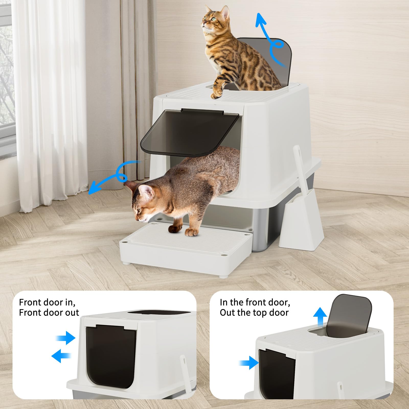 RIZZARI caja-gato-pedal-arena ayuda a reducir la limpieza.