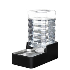 RIZZARI dispensador de agua por gravedad negro de 7.5L, ideal para mascotas.