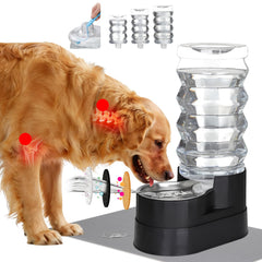 Dispensador de agua RIZZARI para perros con sistema gravitacional de 9L, ideal para exterior.